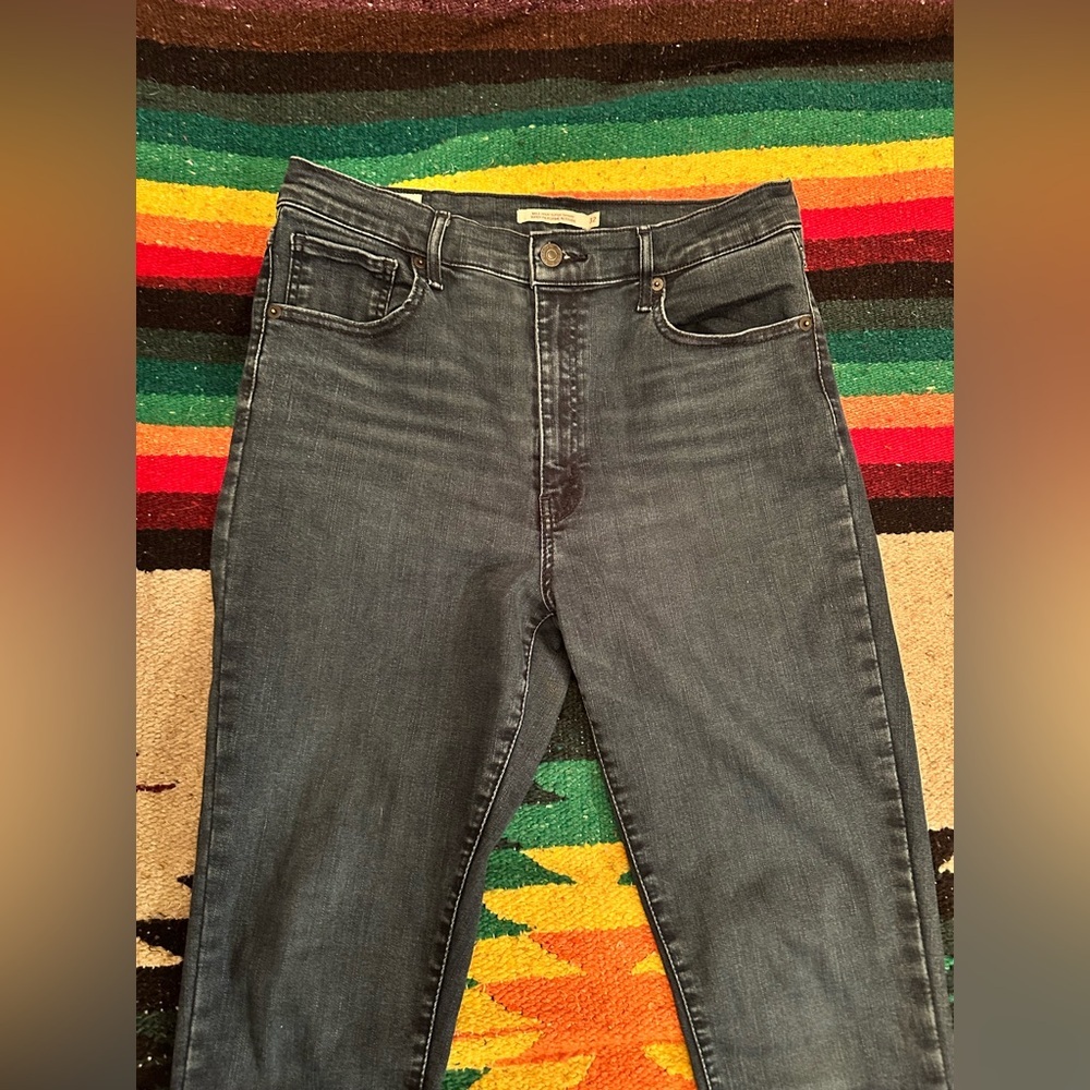 Levi's Dark Blue Mile High Super Skinny Women's Jeans 32 - Picture 7 of 13